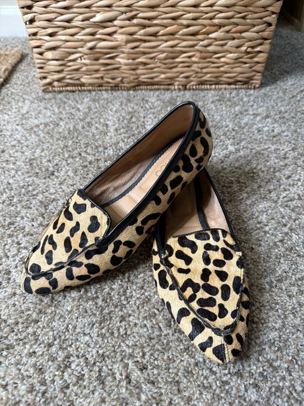 Me too pony hair, leopard print, ballet flats EUC 7.5 635